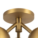 Brushed Gold 12inch Fosso Semi-Flush Mount by Kuzco Lighting Details