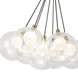 Brushed Gold 17inch Bolla Chandelier by Kuzco Lighting Bulb Details