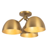 Brushed Gold 17inch Fosso Semi-Flush Mount by Kuzco Lighting