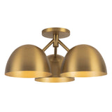 Brushed Gold 17inch Fosso Semi-Flush Mount by Kuzco Lighting