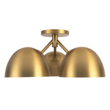 Brushed Gold 17inch Fosso Semi-Flush Mount by Kuzco Lighting