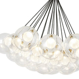 Brushed Gold 28inch Bolla Chandelier by Kuzco Lighting Bulb Details