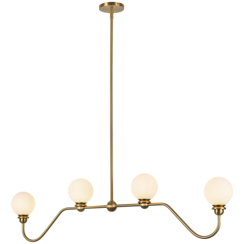 Brushed Gold Beckett Linear Pendant by Alora Lighting