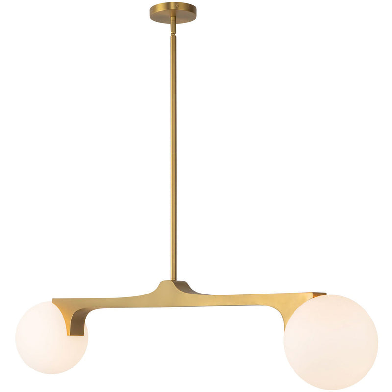 Brushed Gold Briar Linear Pendant by Kuzco Lighting