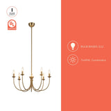 Brushed Gold Ember Chandelier by Alora Lighting Light Source
