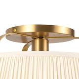 Brushed Gold/White Linen Scout Semi-Flush Mount by Alora Lighting Details