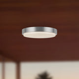 Brushed Nickel 11inch Bailey Exterior Ceiling by Kuzco