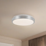 Brushed Nickel 12inch Yanis Flush Mount by Kuzco Lighting