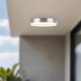 Brushed Nickel 9inch Bailey Exterior Ceiling by Kuzco