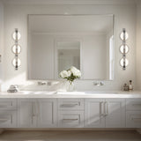 Brushed Nickel Ellaria Bath and Wall Light by WAC Lighting in Bathroom