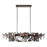 Brutus Linear Suspension Small, shown in Dark Smoke, by Hubbardton Forge