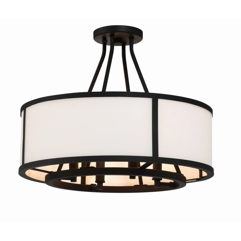 Bryant Semi-Flush Mount 18'' Black Forged