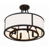 Bryant Semi-Flush Mount 18'' Black Forged