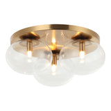 Bulbus Ceiling Light 3-Light Aged Gold Brass