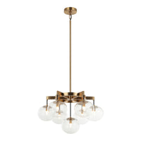 Bulbus Chandelier 7 Light Aged Gold Brass