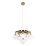 Bulbus Chandelier 7 Light Aged Gold Brass