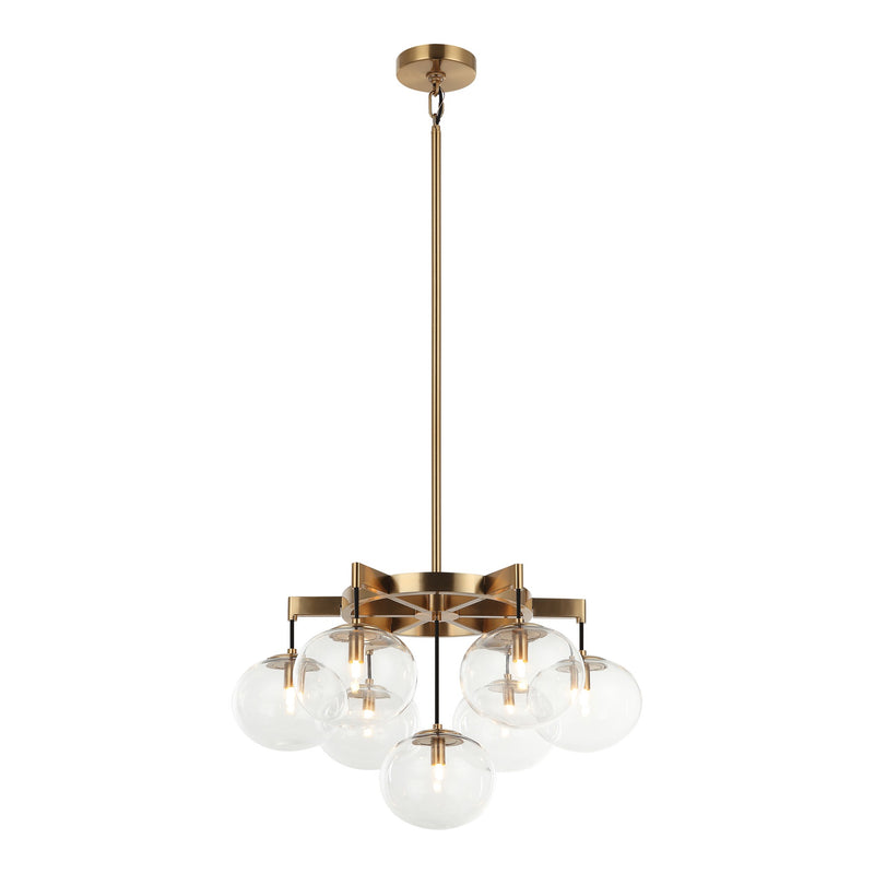 Bulbus Chandelier 7 Light Aged Gold Brass