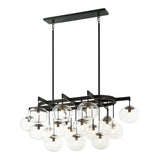 Bulbus Linear Chandelier Matte Black