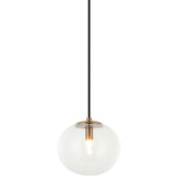 Bulbus Pendant Light Aged Gold Brass By Matteo - Front View