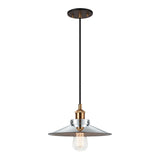 Bulstrode's Workshop Shaded Pendant 10 Inch Aged Gold Brass Chrome with White Interior