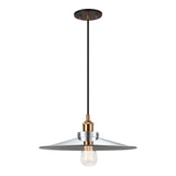 Bulstrode's Workshop Shaded Pendant 14 Inch Aged Gold Brass Chrome with White Interior
