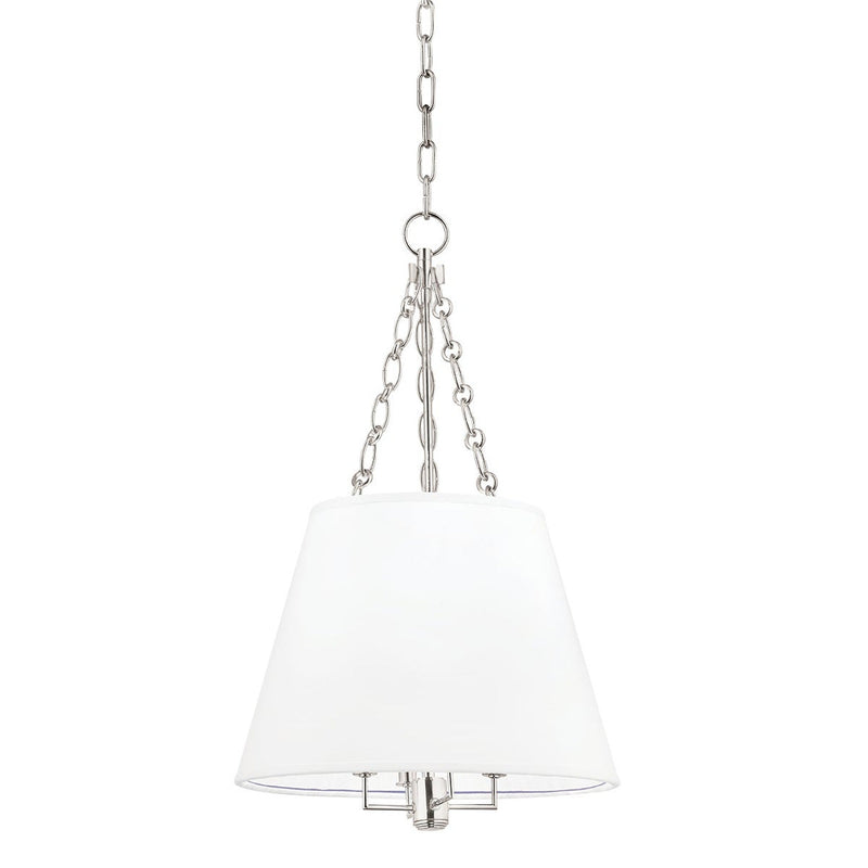 Burdett Pendant - 15 Inch - Polished Nickel by Hudson Valley
