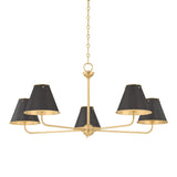 Burghley Chandelier - Aged Brass with Distressed Bronze by Hudson Valley