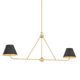 Burghley Linear Suspension - Aged Brass with Distressed Bronze by Hudson Valley