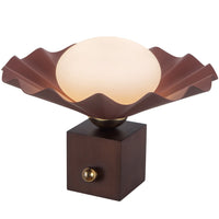 Burgundy 12inch Furrow Table Lamp by Alora Lighting