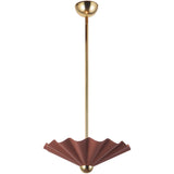 Burgundy 16inch Furrow Pendant by Alora Lighting