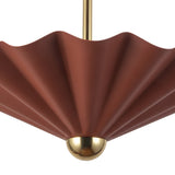 Burgundy 16inch Furrow Pendant by Alora Lighting Details