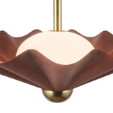 Burgundy 16inch Furrow Pendant by Alora Lighting Details