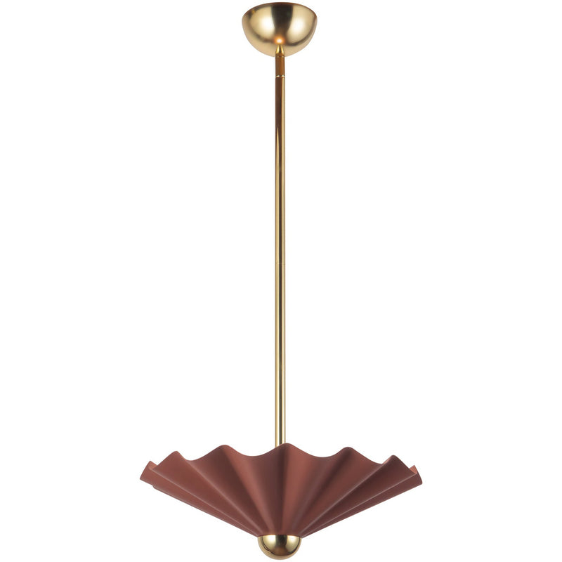 Burgundy 16inch Furrow Pendant by Alora Lighting