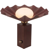 Burgundy 16inch Furrow Table Lamp by Alora Lighting