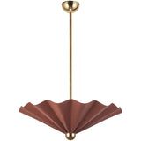 Burgundy 25inch Furrow Pendant by Alora Lighting
