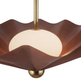 Burgundy 25inch Furrow Pendant by Alora Lighting Details
