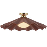 Burgundy 25inch Furrow Semi-Flush Mount by Alora Lighting