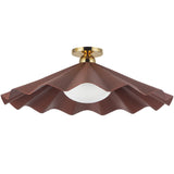 Burgundy 25inch Furrow Semi-Flush Mount by Alora Lighting