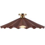 Burgundy 25inch Furrow Semi-Flush Mount by Alora Lighting