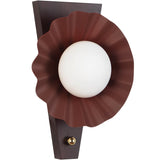 Burgundy Furrow Wall Sconce by Alora Lighting