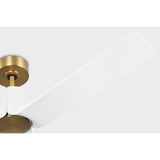 Burnished Brass Housing with Matte White Blades Peel Smart 52" LED Ceiling Fan by Visual Comfort Fans