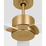 Burnished Brass Housing with Matte White Blades Rozzen 44inch Hugger Ceiling Fan by Visual Comfort Fans