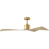 Burnished Brass Housing with Washed White Oak Blades Adler 52inch Ceiling Fan by Visual Comfort Fans