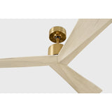Burnished Brass Housing with Washed White Oak Blades Adler 52inch Ceiling Fan by Visual Comfort Fans