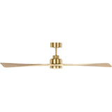 Burnished Brass Housing with Washed White Oak Blades Trillium Smart 60" LED Ceiling Fan by Visual Comfort Fans