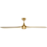 Burnished Brass Housing with Washed White Oak Blades Valiant Smart 60" Ceiling Fan by Visual Comfort Fans