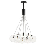 Burst 12 Light Chandelier by ET2 - Black - Clear