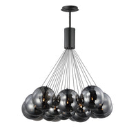 Burst 20-Light LED Chandelier by ET2 - Black