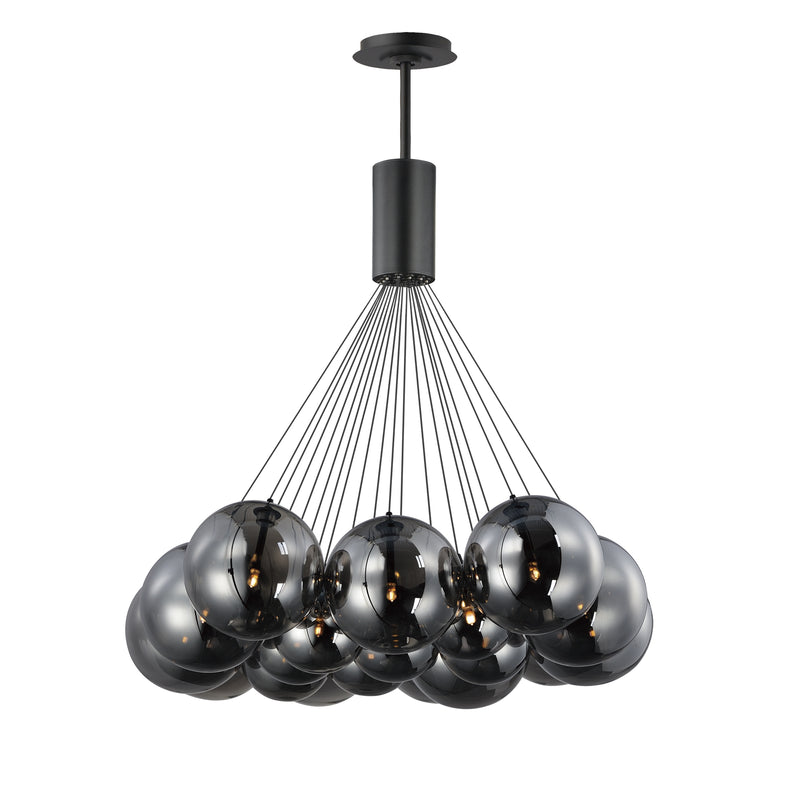 Burst 20-Light LED Chandelier by ET2 - Black