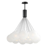 Burst 20-Light LED Chandelier by ET2 - Black - Frost